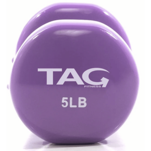 TAG Fitness Vinyl Coated Beauty Bell Dumbbell (Complete Set) - Free Weights - TAG Fitness