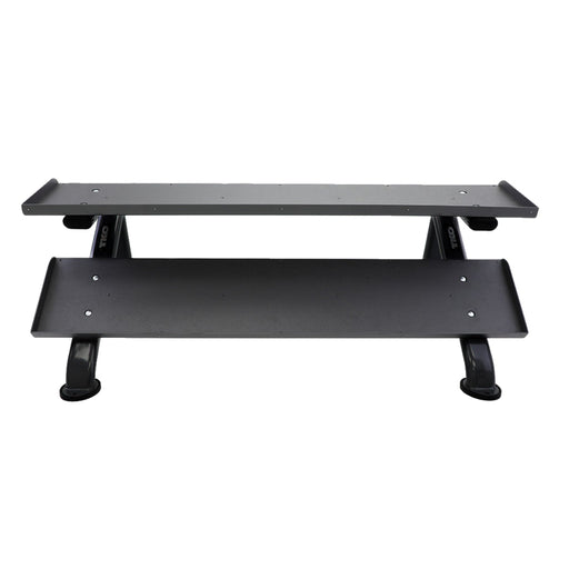 TKO Rubber Hex Dumbbells w/Horizontal DB Rack (5 - 50 lbs) - Free Weights - TKO