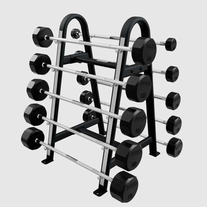 TROY 12 - Sided Rubber Barbell Set with Rack (20 - 110 lbs.) - Free Weights - Troy VTX