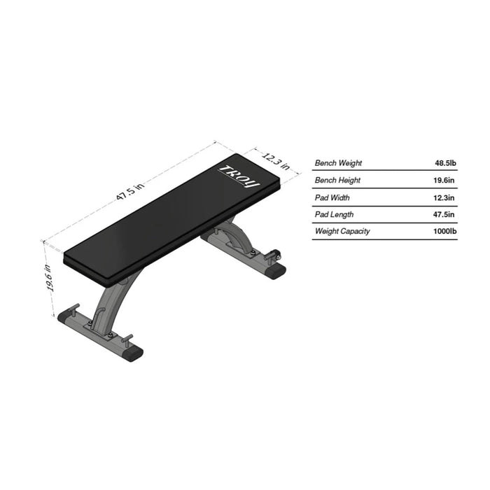 Troy Flat Bench (G - FB) - Benches - Troy VTX