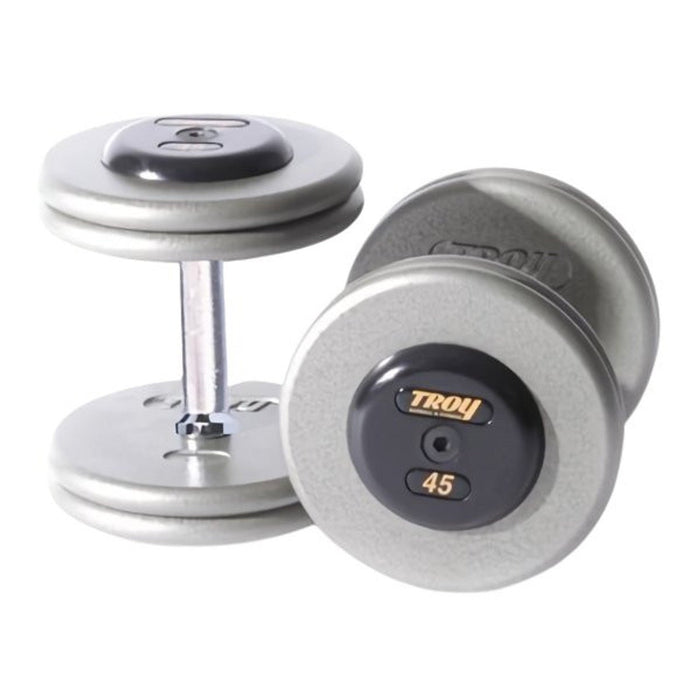 Troy Pro - Style Hammertone Cast Iron Dumbbells (Sets) - Free Weights - Troy VTX