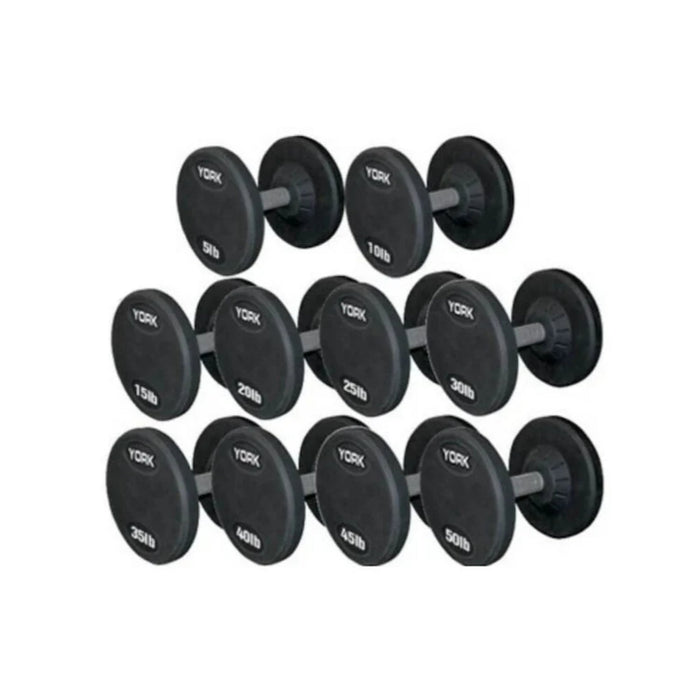 YORK Rubber Pro Style Dumbbell Sets - Free Weights - York Barbell