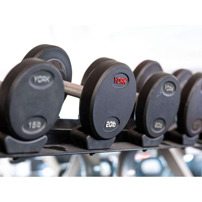 YORK Rubber Pro Style Dumbbells - Free Weights - York Barbell