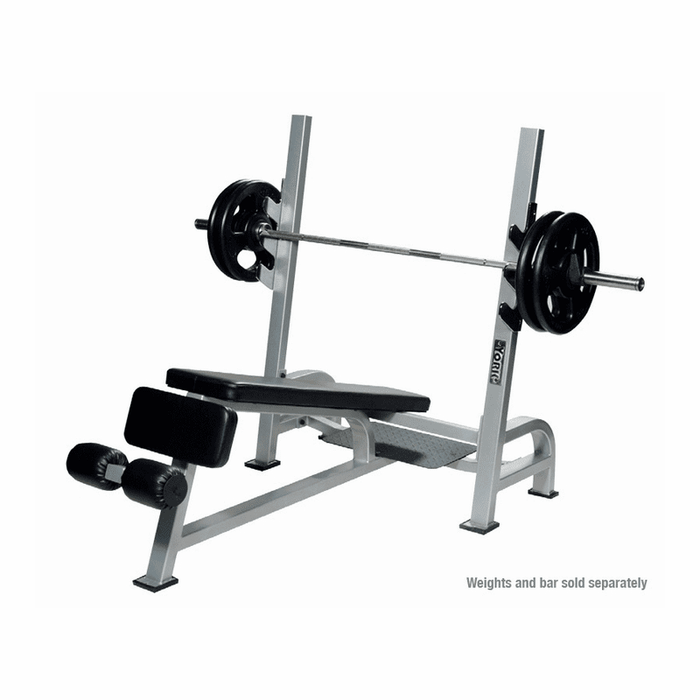 YORK ST Olympic Decline Bench w/ Gun Racks - Benches - York Barbell