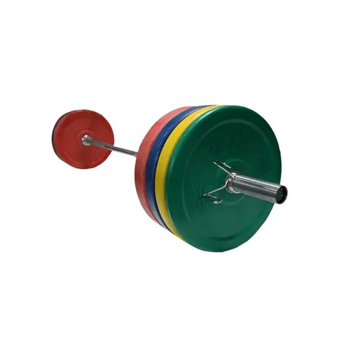 troy VTX Solid Color Bumper Plate Set with Bar (OSS-275SBP)