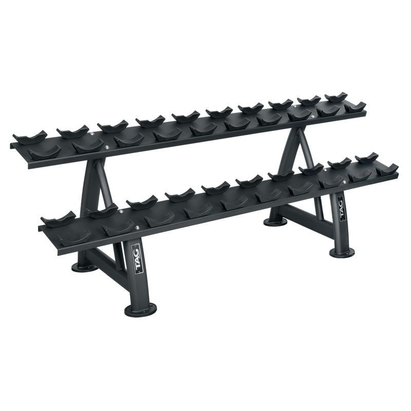 TAG Fitness 2-Tier Saddle Dumbbell Rack