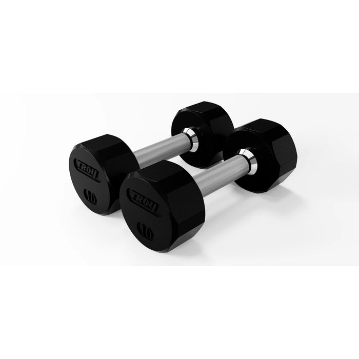 Troy 12 Sided Rubber Dumbbell (Sets)