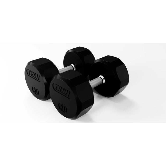 Troy 12 Sided Rubber Dumbbell