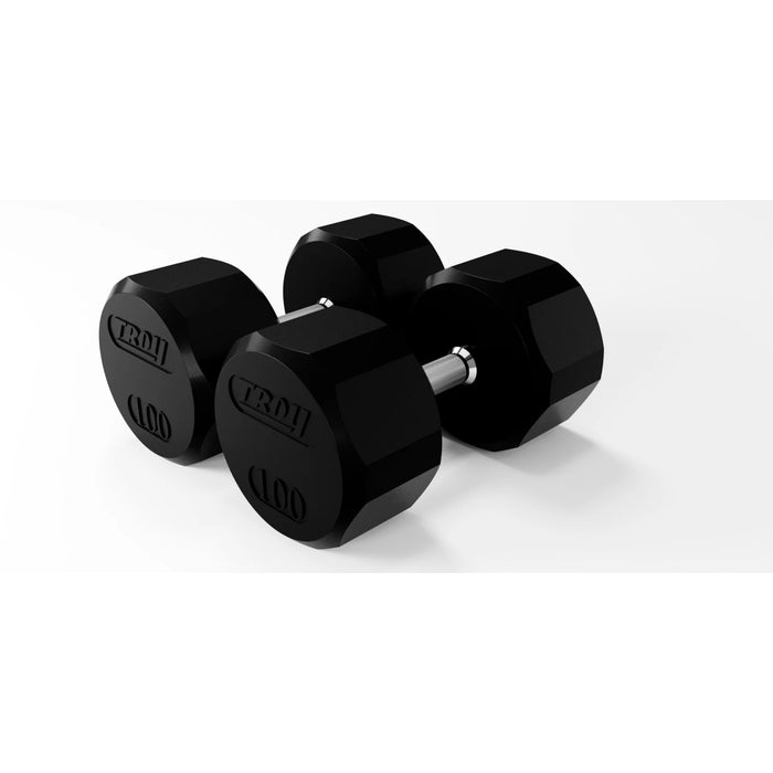 Troy 12 Sided Rubber Dumbbell (Sets)