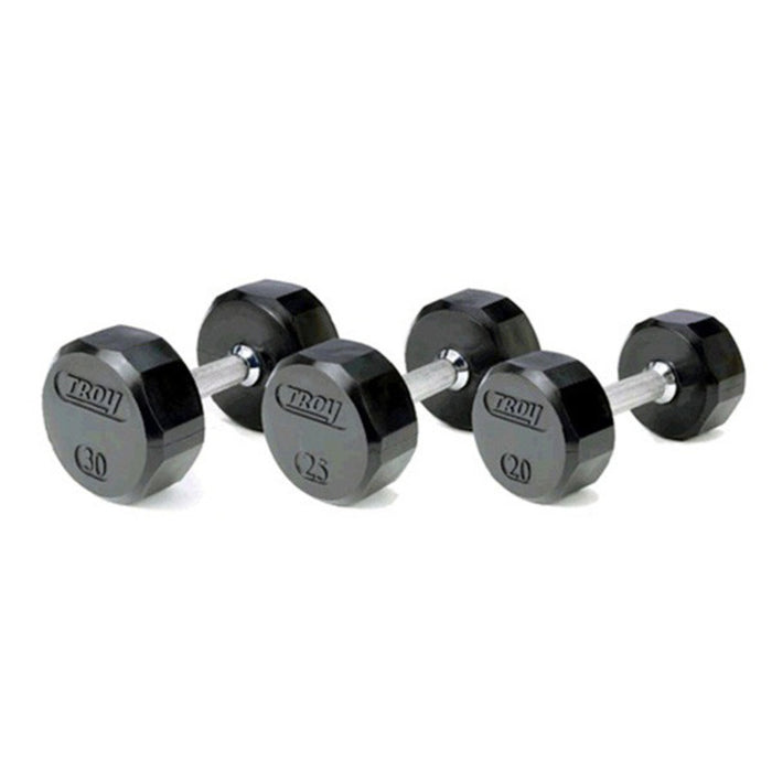 Troy 12 Sided Rubber Dumbbell