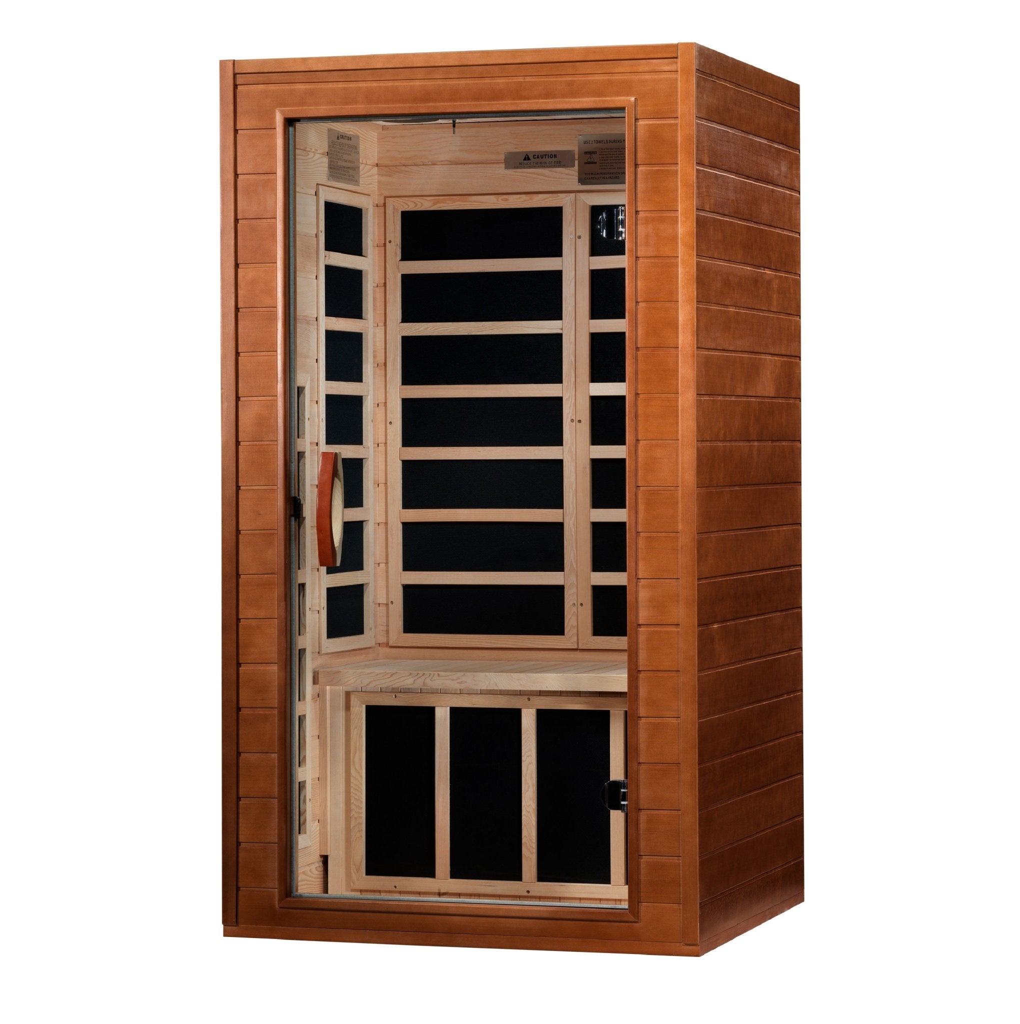Dynamic Avila 1 - 2 - person Low EMF FAR Infrared Sauna - Canadian Hemlock (DYN - 6103 - 01) - Infrared Saunas - Dynamic