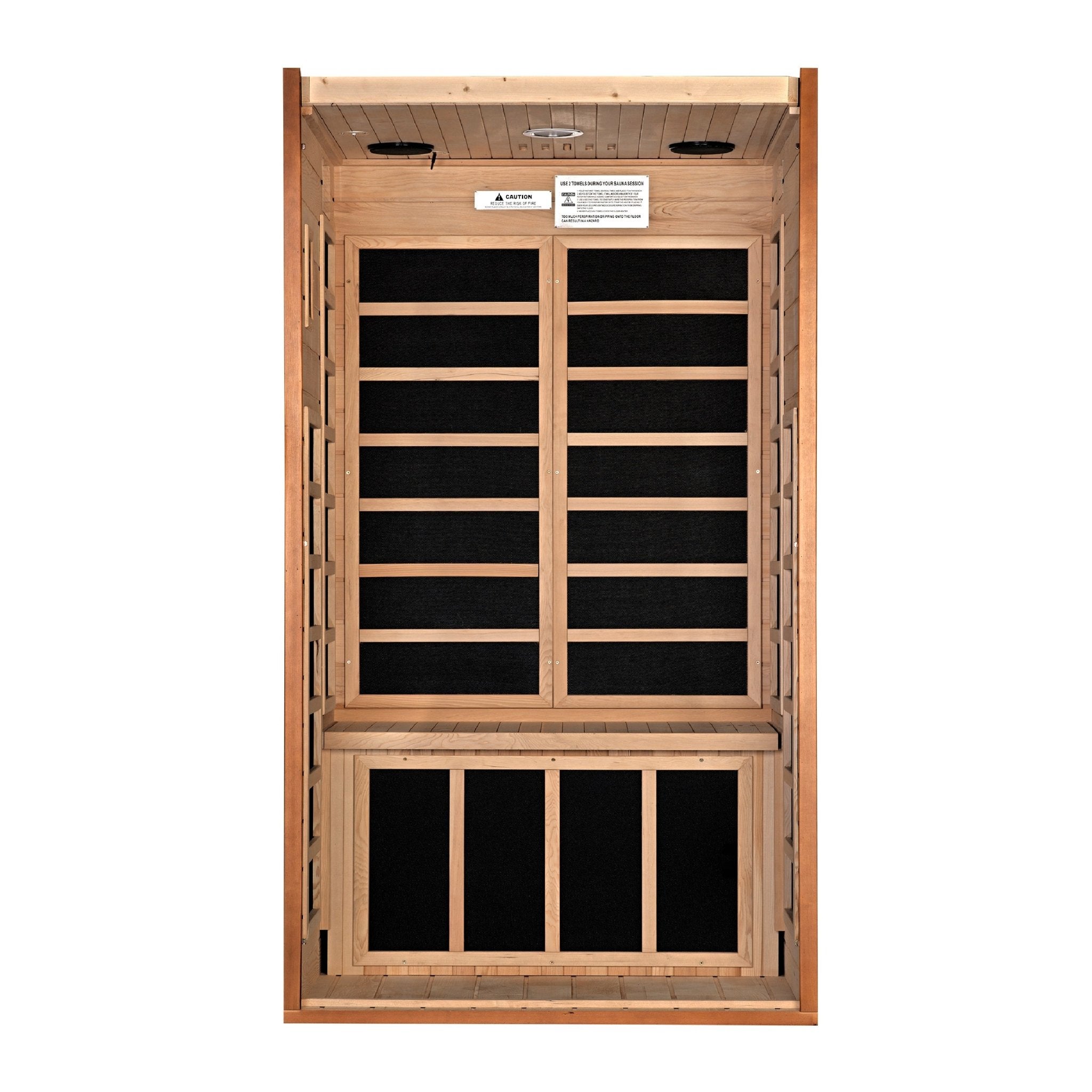 Dynamic Avila 1 - 2 - person Low EMF FAR Infrared Sauna - Canadian Hemlock (DYN - 6103 - 01) - Infrared Saunas - Dynamic
