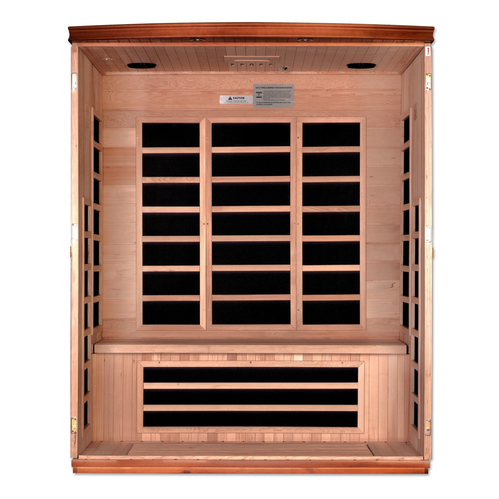 Dynamic Lugano 3 - person Low EMF FAR Infrared Sauna - Canadian Hemlock (DYN - 6336 - 02) - Infrared Saunas - Dynamic