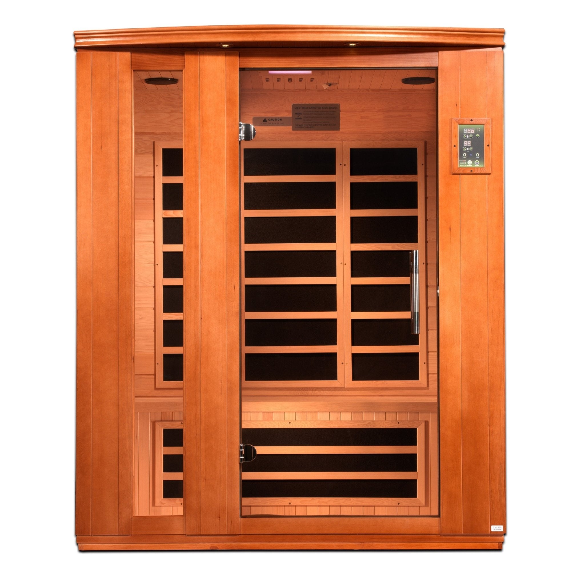 Dynamic Lugano 3 - person Low EMF FAR Infrared Sauna - Canadian Hemlock (DYN - 6336 - 02) - Infrared Saunas - Dynamic