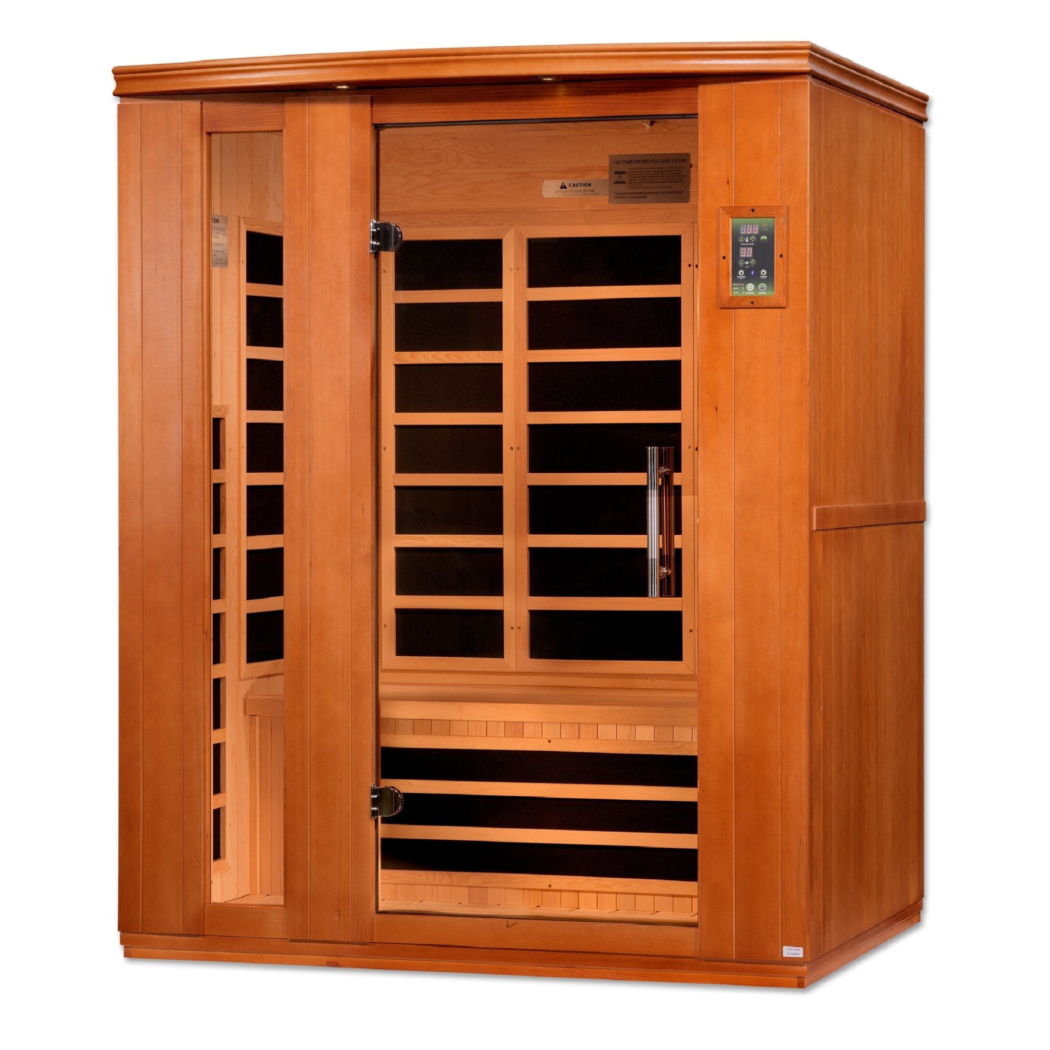 Dynamic Lugano 3 - person Low EMF FAR Infrared Sauna - Canadian Hemlock (DYN - 6336 - 02) - Infrared Saunas - Dynamic