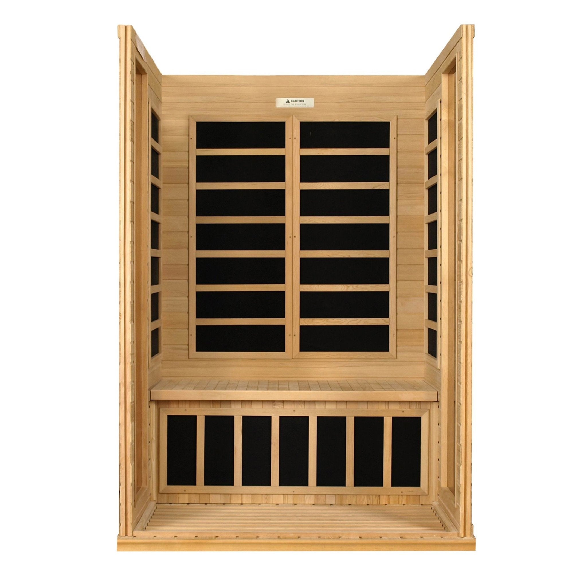 Dynamic Versailles 2 - person Low EMF FAR Infrared Sauna - Canadian Hemlock (DYN - 6202 - 03) - Infrared Saunas - Dynamic