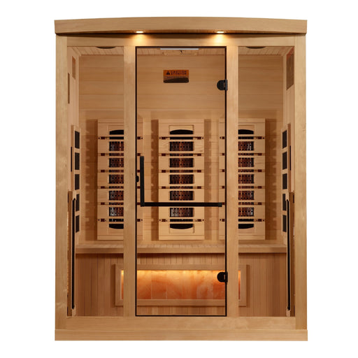 Golden Designs 3 - Person Reserve Edition Full Spectrum with Himalayan Salt Bar - Canadian Hemlock (GDI - 8030 - 03) - Infrared Saunas - Golden Designs