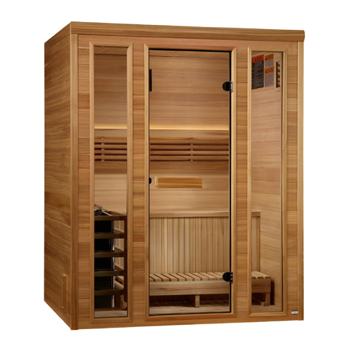 Golden Designs Andermatt - 2 - 3 Person Traditional Steam Sauna - Pacific Premium Clear Cedar - Saunas - Golden Designs