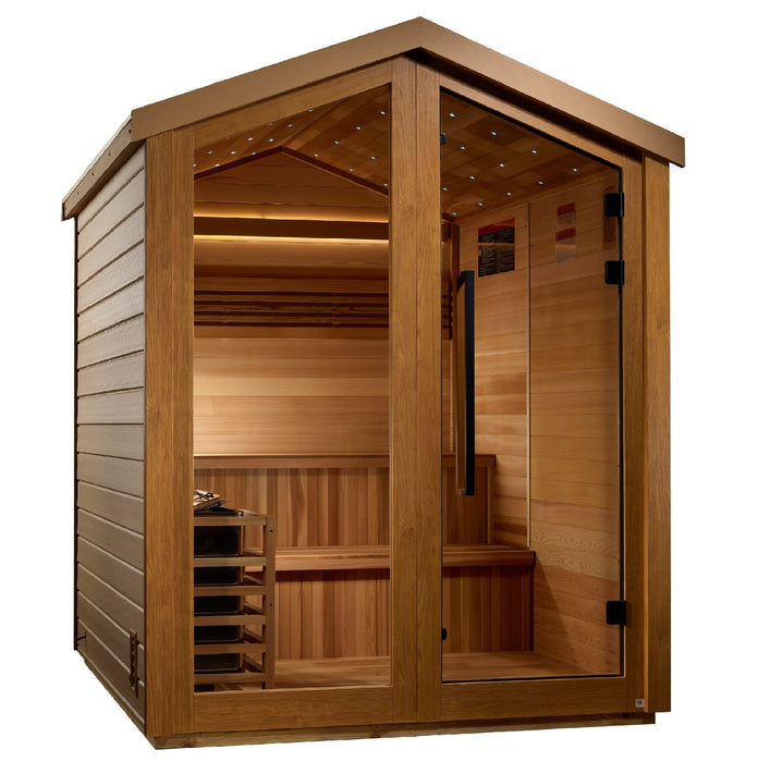 Golden Designs Kaarina - 6 Person Outdoor Traditional Sauna - Canadian Red Cedar Interior - Saunas - Golden Designs