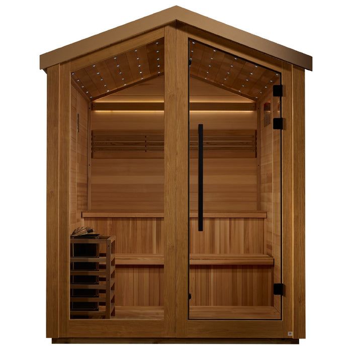 Golden Designs Kaarina - 6 Person Outdoor Traditional Sauna - Canadian Red Cedar Interior - Saunas - Golden Designs