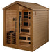 Golden Designs Kaskinen - 6 Person Hybrid (PureTech™ Full Spectrum IR or Traditional Stove) Outdoor Sauna - Canadian Red Cedar Interior - Saunas - Golden Designs
