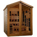 Golden Designs Kaskinen - 6 Person Hybrid (PureTech™ Full Spectrum IR or Traditional Stove) Outdoor Sauna - Canadian Red Cedar Interior - Saunas - Golden Designs