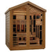 Golden Designs Loviisa - 3 Person Hybrid (PureTech™ Full Spectrum IR or Traditional Stove) Outdoor Sauna - Canadian Red Cedar Interior - Saunas - Golden Designs