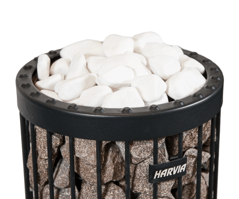 Harvia AC4000 White Decorative Sauna Stones | 5 - 10cm | 10kg per Box - Sauna Stones - Harvia