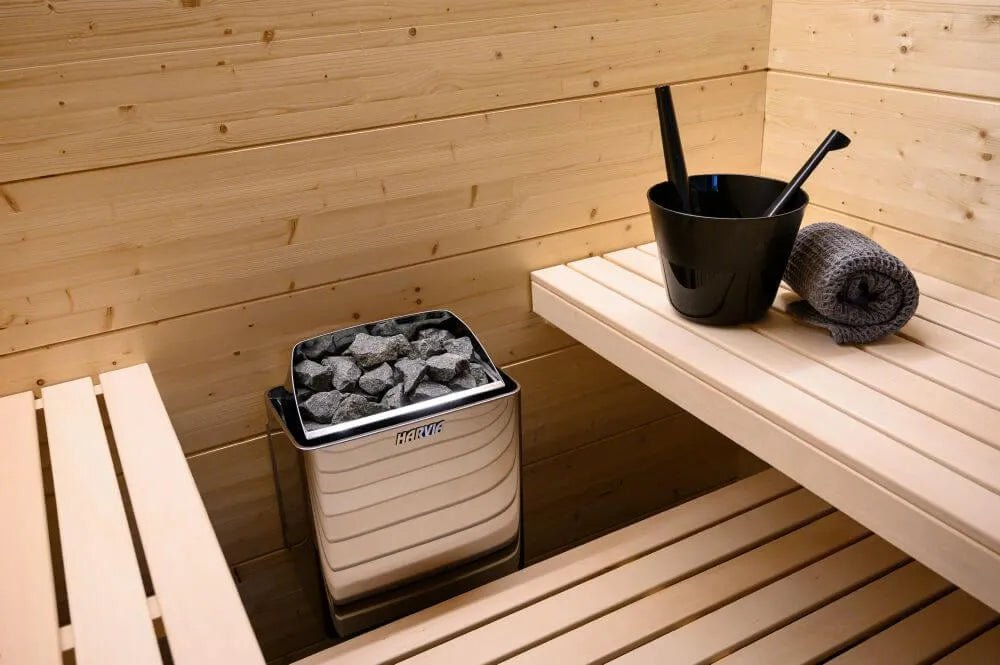 Harvia  KIP Series 4.5kW Stainless Steel Sauna Heater at 240V 1PH with Built-In Time and Temperature Controls -Sauna Heaters