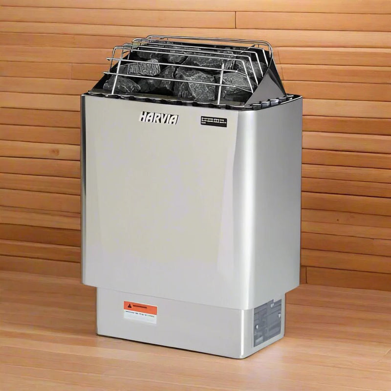 Harvia JH45W2401 Kip Series 4.5kW Stainless Steel Sauna Heater at 240V 1PH Stainless Steel - Sauna Heaters - Harvia