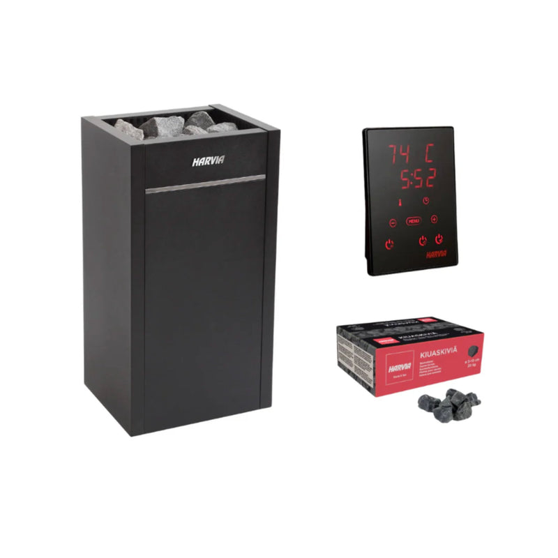 Harvia Virta Sauna Heater Stainless Steel with Rocks and WiFi Control - Sauna Heaters - Harvia