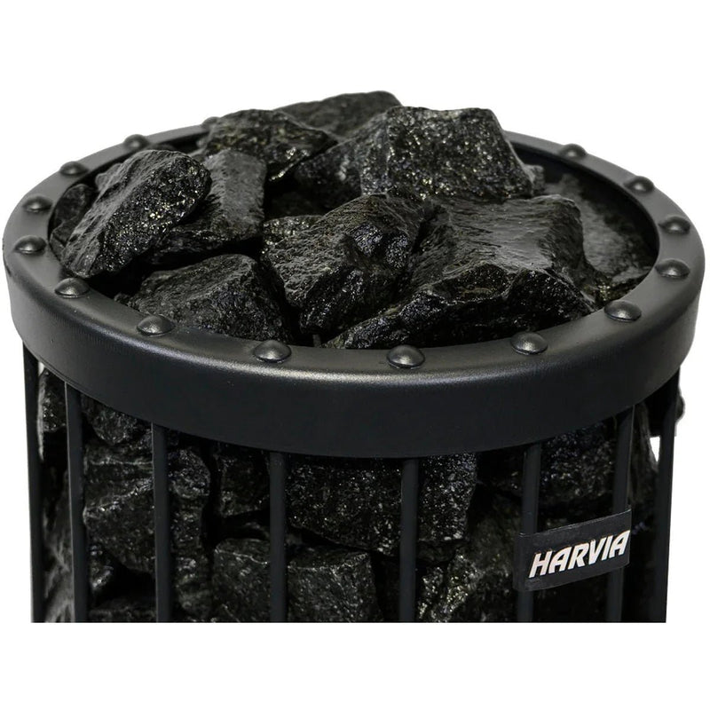 Harvia Vulcanite Black Sauna Stones | 20kg per Box - Sauna Stones - Harvia