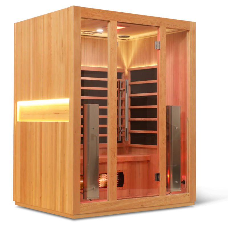 HealthSmart 3 Person Full Spectrum "Smart" WIFI Infrared Sauna - Infrared Saunas - HealthSmart
