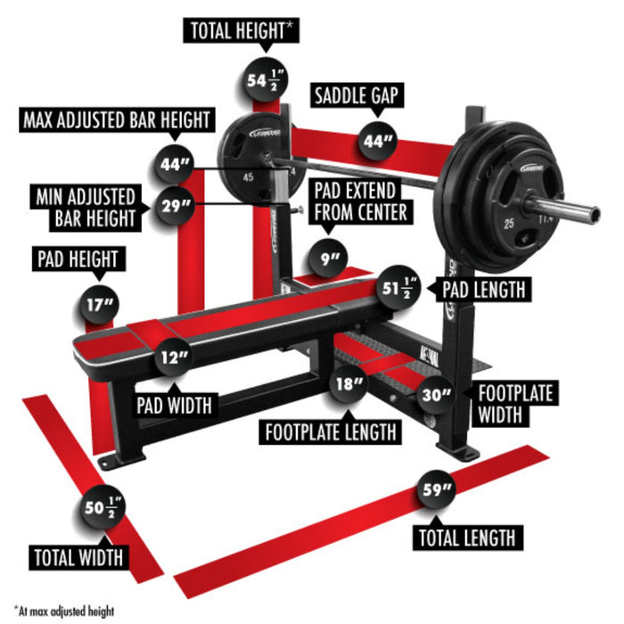 Legend Fitness Competition Flat Bench Press (3906) - Benches - Legend Fitness