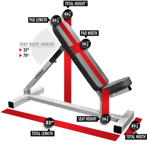 Legend Fitness Incline Utility Bench (3101) - Benches - Legend Fitness