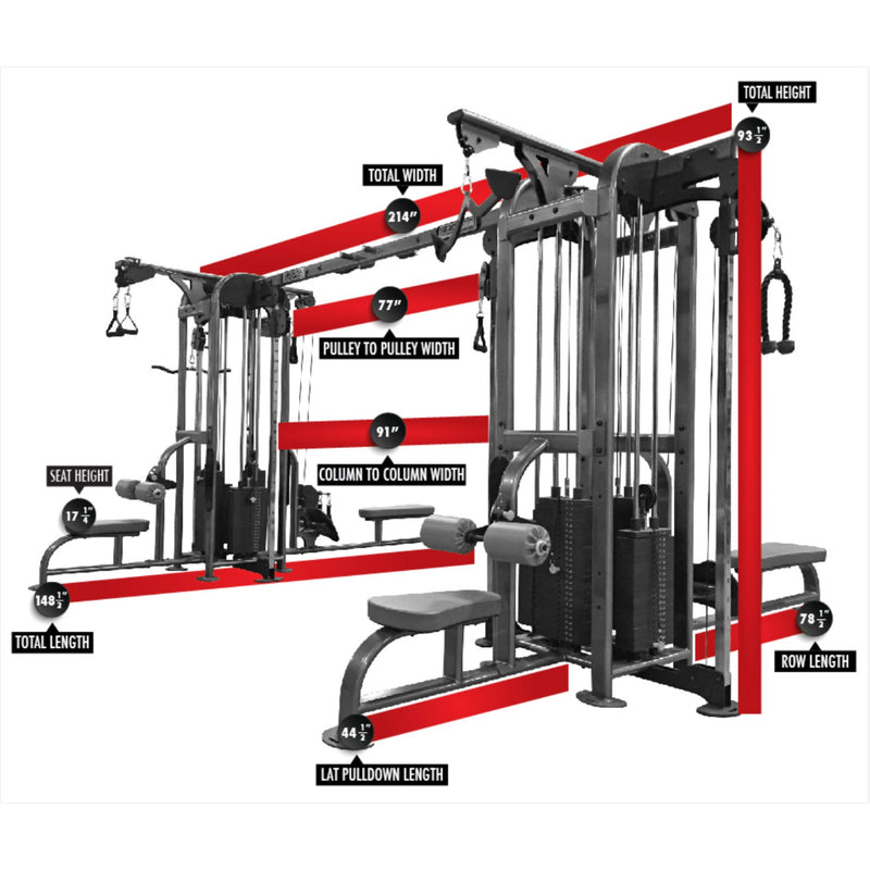 Legend Fitness SelectEDGE Eight Stack Jungle (1138) - Strength Machines - Legend Fitness
