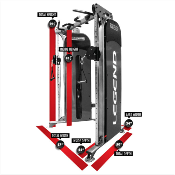 Legend Fitness SelectEDGE Functional Trainer with attachments (1130) - Strength Machines - Legend Fitness