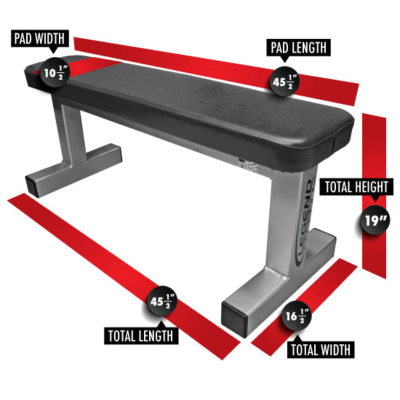 Legend Fitness Utility Flat Bench (3100) - Benches - Legend Fitness