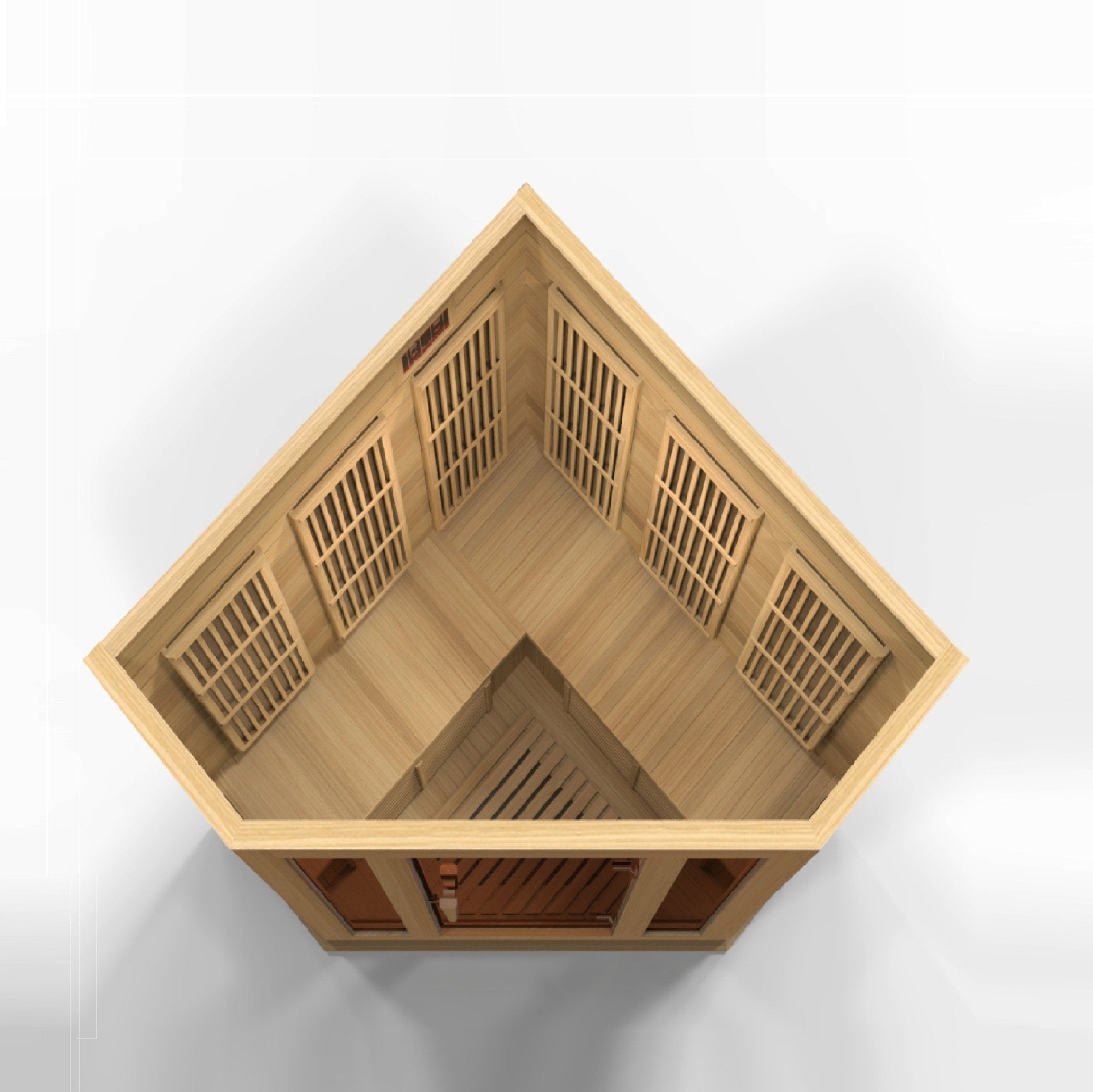 Maxxus 3 - Person Corner Low EMF FAR Infrared Sauna - Canadian Hemlock (MX - K356 - 01) - Infrared Saunas - Maxxus