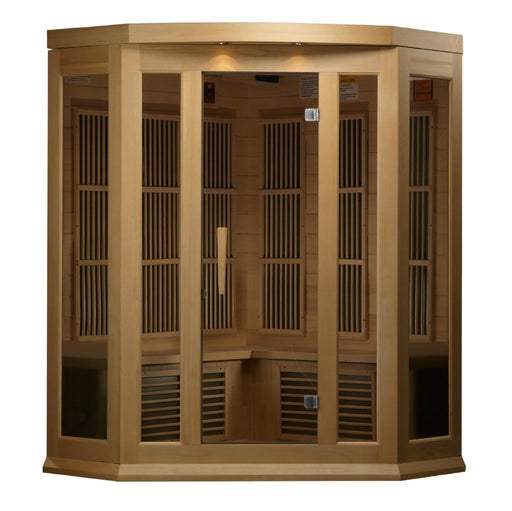 Maxxus 3 - Person Corner Low EMF FAR Infrared Sauna - Canadian Hemlock (MX - K356 - 01) - Infrared Saunas - Maxxus