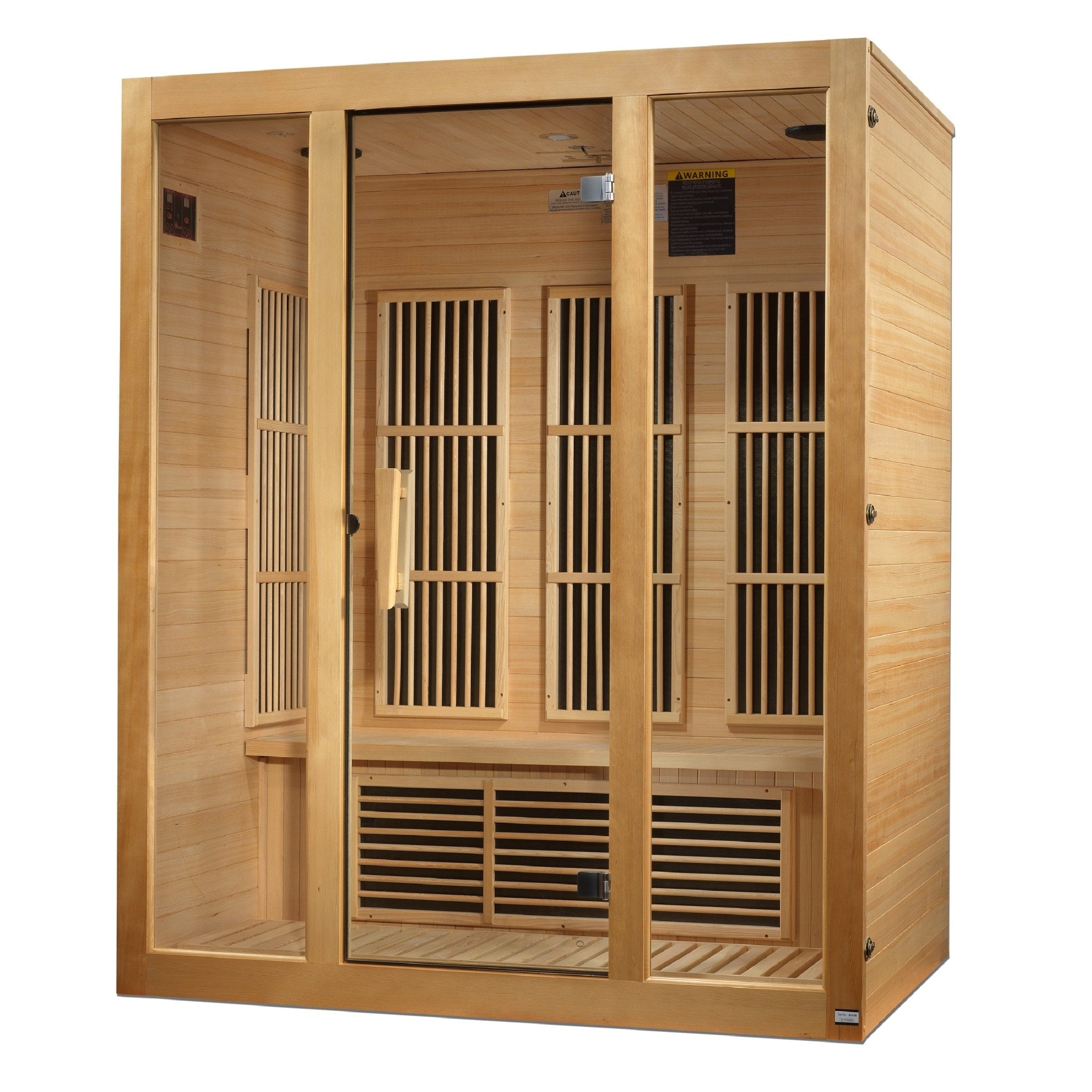 Maxxus Bellevue 3 - Person Low EMF FAR Infrared Sauna - Canadian Hemlock (MX - J306 - 01) - Infrared Saunas - Maxxus