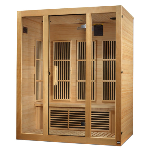 Maxxus Bellevue 3 - Person Low EMF FAR Infrared Sauna - Canadian Hemlock (MX - J306 - 01) - Infrared Saunas - Maxxus