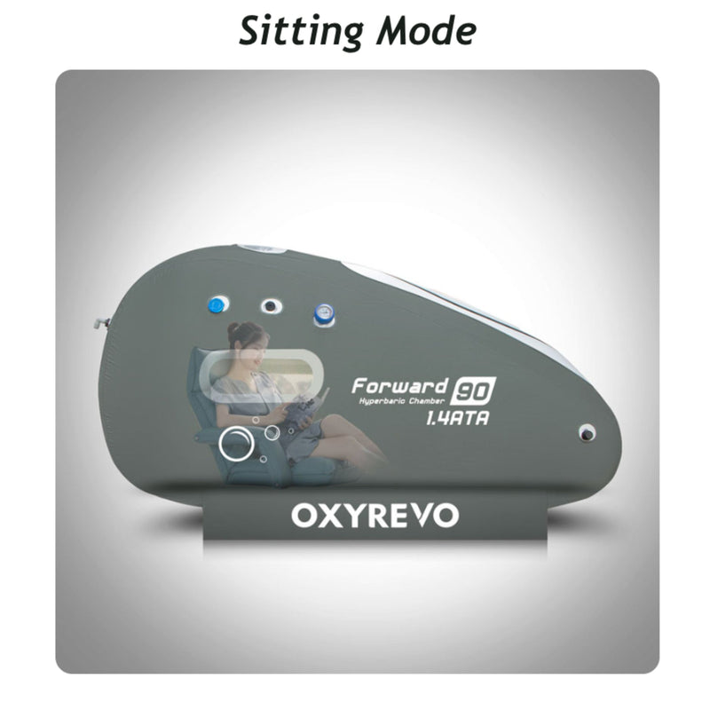 OxyRevo Forward90 1.4 to 1.5 ATA Portable Sitting Hyperbaric Chamber - hyperbaric chambers - Oxyrevo