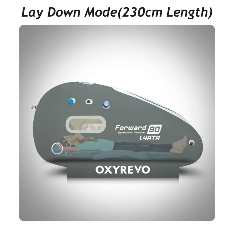 OxyRevo Forward90 1.4 to 1.5 ATA Portable Sitting Hyperbaric Chamber - hyperbaric chambers - Oxyrevo