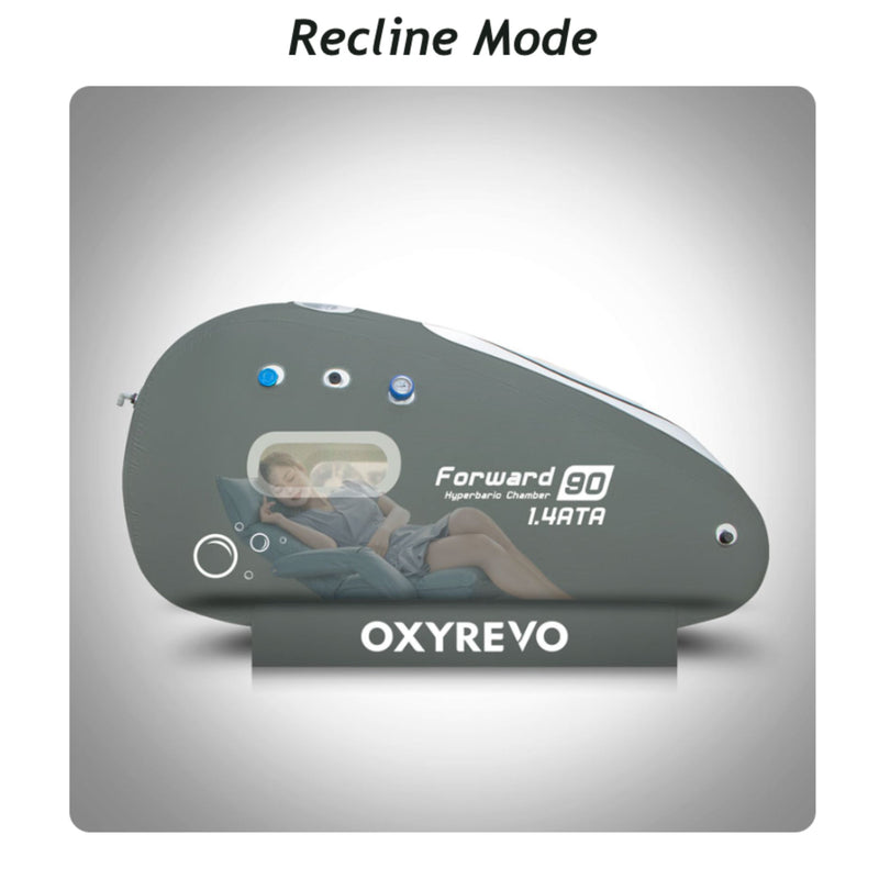 OxyRevo Forward90 1.4 to 1.5 ATA Portable Sitting Hyperbaric Chamber - hyperbaric chambers - Oxyrevo