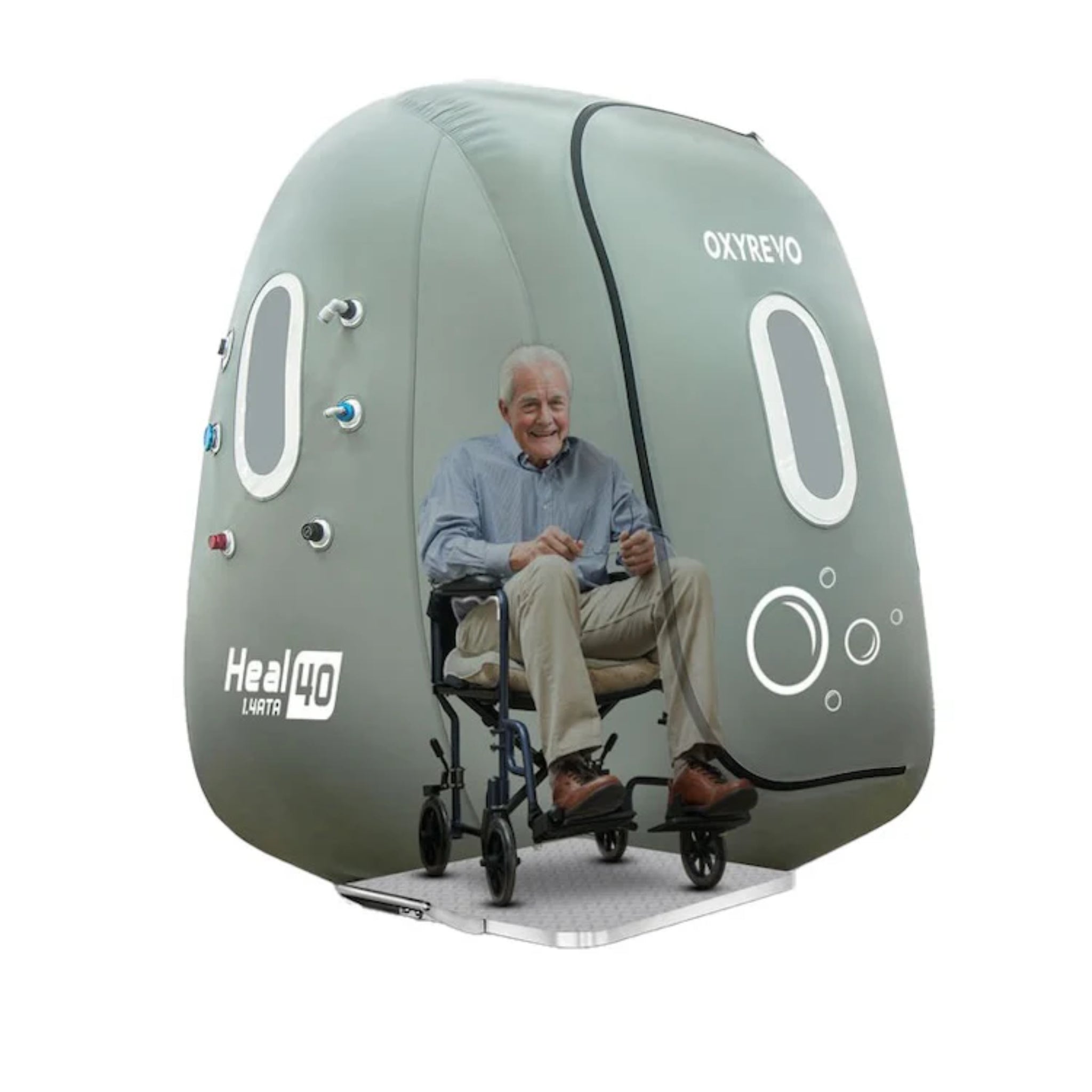 OxyRevo Heal40 1.4 ATA Wheelchair Hyperbaric Chamber - hyperbaric chambers - Oxyrevo