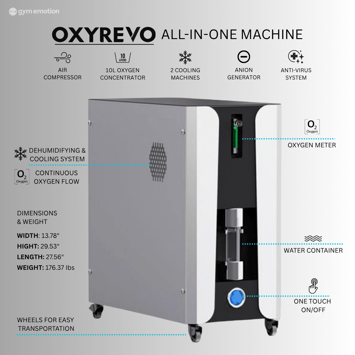 OxyRevo Quest36 1.5 - 2.0 ATA Hard Hyperbaric Chamber-hyperbaric chambers-Oxyrevo