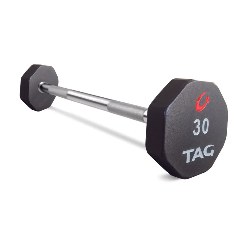 TAG 8 - Sided Urethane Fixed Barbell with Straight Handle (Complete Set) - Free Weights - TAG Fitness