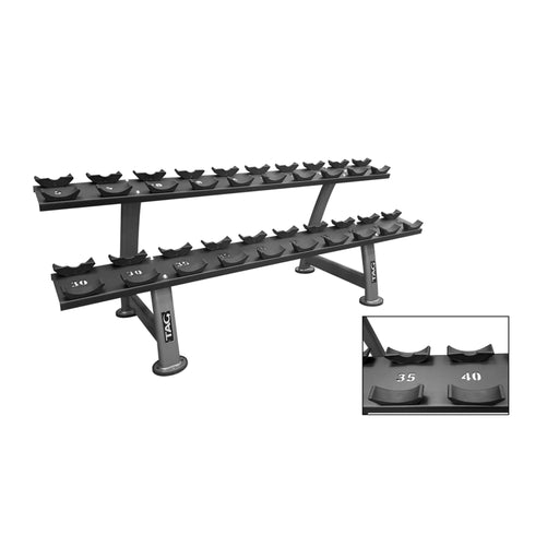 TAG Fitness 2 - Tier Saddle Dumbbell Rack - Accessories - TAG Fitness
