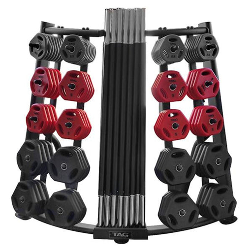 TAG Fitness (20 - Pack) Cardio Pump Set & Rack - Free Weights - TAG Fitness